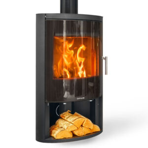 ETA APRIL - Opus Harmony GLS  - 7kw Multifuel Stove With Log Store & Glass Door