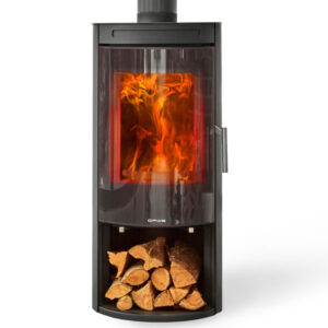 Opus Melody GLS - 5kw Wood Burning Stove With Log Store & Glass Door