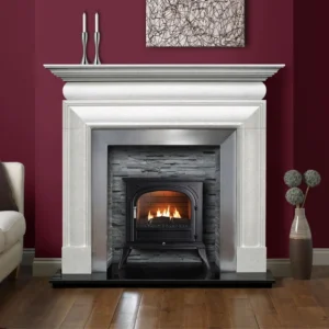 Pure Glow Ombersley 58" Aegean Limestone Surround