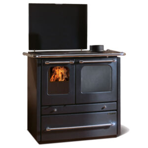 La Nordica Thermo Sovrana D.S.A. 13.5kw Wood Burning Cooker and Boiler Stove - Anthracite