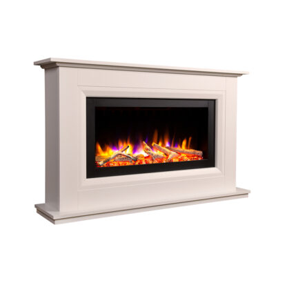 Celsi Ultiflame VR Vega 33" Electric MDF Suite - Smooth White - Image 2