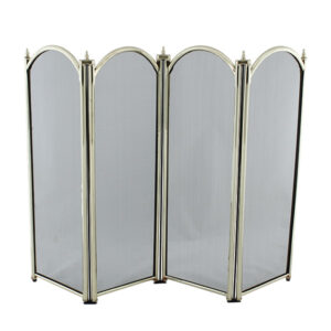 Dynasty Firescreen 4 Fold - Brass Plated