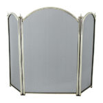 Dynasty Firescreen 3 Fold Height 26" - Brass Plated