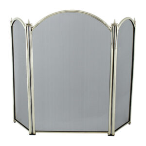 Dynasty Firescreen 3 Fold Height 26" - Brass Plated