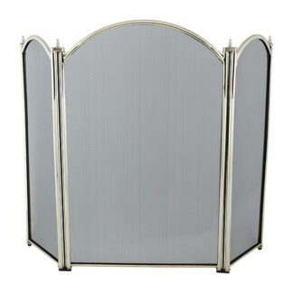 Dynasty Firescreen 3 Fold Height 26" - Brass Plated