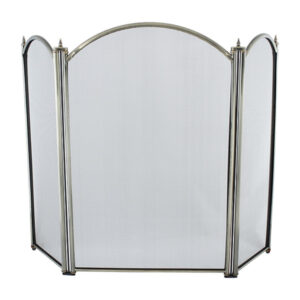 Dynasty Firescreen 3 Fold Height 26" - Antique Plated