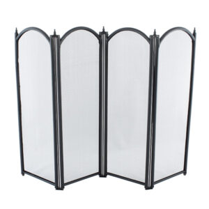 Dynasty Firescreen 4 Fold Height 32" - Black