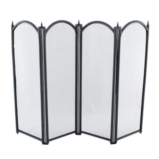 Dynasty Firescreen 4 Fold Height 25" - Black
