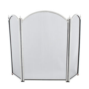 Dynasty Firescreen 3 Fold Height 26" - Pewter Plated