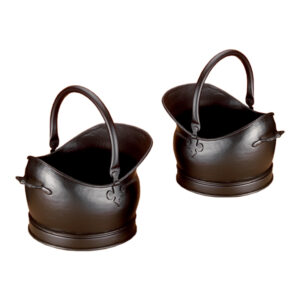 Kenley Set Of 2 Coal Buckets - Black