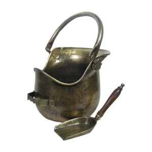 Plealey Coal Bucket & Shovel - Antique Brass