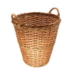 Round Tall & Hessian Log Basket