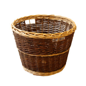 Round Rustic Log Basket