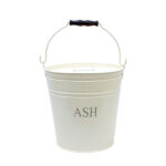 Large Ivory Ash Bucket & Lid