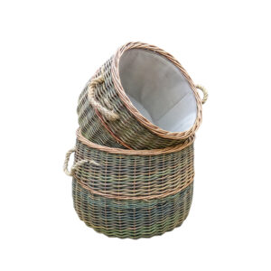 Set Of 2 Country Log Baskets