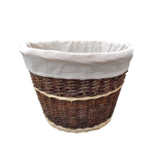 Elasticated White Liner For Round Rustic Log Basket 23102