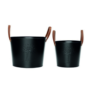Set Of 2 Life Tree Embross Buckets