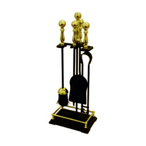 Gallery Brass & Black Companion Set