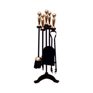Black & Satin Nickel Companion Set - Ball Top