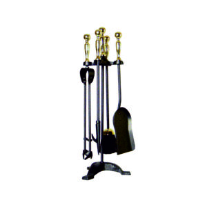 Black & Antique Companion Set - Ball Top