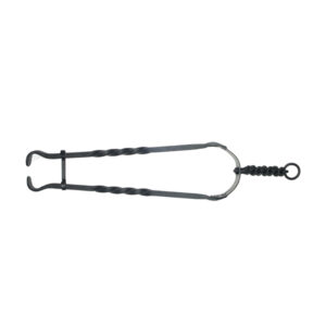 Rope Twist Coal Tongs - Black