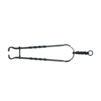 Rope Twist Coal Tongs - Black