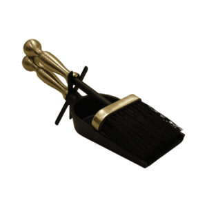 Hearth Tidy Cast Black & Satin Nickel