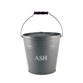 Large Ash Bucket & Lid - Grey