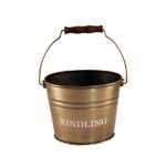 Small Kindling Bucket - Antique Pewter