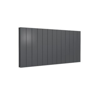 Reina Casina Double Horizontal Designer Aluminium Contemporary Panelled Radiator - Anthracite