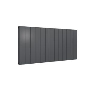Reina Casina Double Horizontal Designer Aluminium Contemporary Panelled Radiator - Anthracite