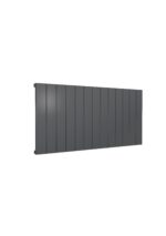 Reina Casina Single Horizontal Designer Aluminium Contemporary Panelled Radiator - Anthracite