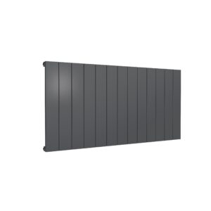 Reina Casina Single Horizontal Designer Aluminium Contemporary Panelled Radiator - Anthracite