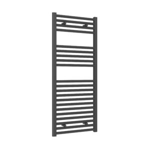 Reina Diva Steel Modern Flat Vertical Bathroom Towel Rail and Radiator - Anthracite