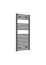 Reina Diva Steel Modern Flat Vertical Bathroom Towel Rail and Radiator - Anthracite