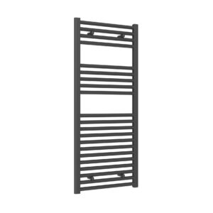 Reina Diva Steel Modern Flat Vertical Bathroom Towel Rail and Radiator - Anthracite