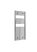Reina Diva Steel Modern Curved Vertical Bathroom Towel Rail and Radiator - Chrome