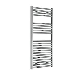 Reina Diva Steel Modern Flat Vertical Bathroom Towel Rail and Radiator - Chrome