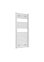 Reina Diva Steel Modern Flat Vertical Bathroom Towel Rail and Radiator - White