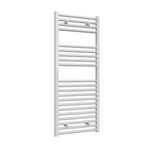 Reina Diva Steel Modern Flat Vertical Bathroom Towel Rail and Radiator - White