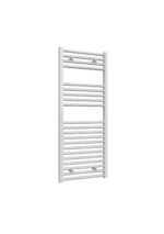 Reina Diva Steel Modern Flat Vertical Bathroom Towel Rail and Radiator - White