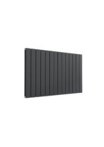 Reina Flat Double Designer Steel Modern Horizontal Panelled Radiators - Anthracite