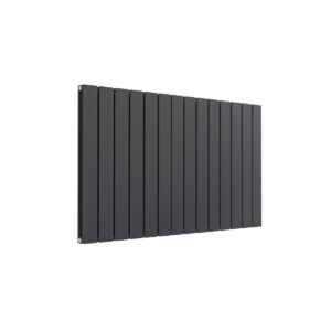 Reina Flat Double Designer Steel Modern Horizontal Panelled Radiators - Anthracite