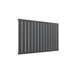 Reina Flat Single Designer Steel Modern Horizontal Panelled Radiators - Anthracite