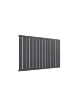 Reina Flat Single Designer Steel Modern Horizontal Panelled Radiators - Anthracite