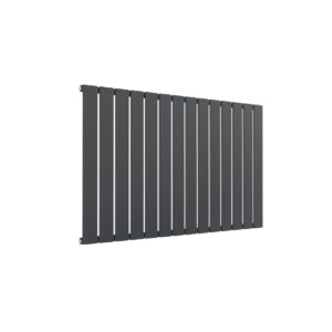 Reina Flat Single Designer Steel Modern Horizontal Panelled Radiators - Anthracite