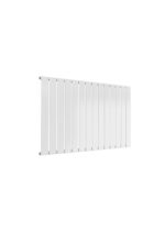 Reina Flat Single Designer Steel Modern Horizontal Panelled Radiators - White
