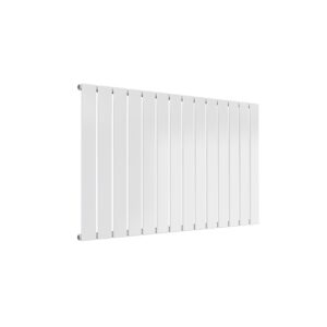Reina Flat Single Designer Steel Modern Horizontal Panelled Radiators - White