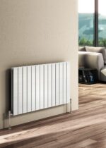 Reina Flat Double Designer Steel Modern Horizontal Panelled Radiators - White