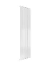 Reina Flat Single Designer Steel Modern Vertical Panelled Radiators - White